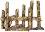    Nobby Wooden Fence With Rope - 22.5 / 15 / 6 cm - 
