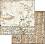 Хартия за скрапбукинг - Керемиди и клонка с птица - Размери 30.5 x 30.5 cm - 