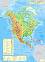 Стенна природногеографска карта на Северна Америка - М 1:10 000 000 - 