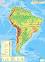 Стенна природногеографска карта на Южна Америка - М 1:7 500 000 - 