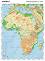 Африка - природогеографска карта - Стенна карта - М 1:7 800 000 - 