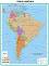 Южна Америка - политическа карта - Стенна карта - М 1:7 000 000 - 