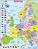 Карта на Европа - Образователен пъзел от 48 части в нестандартна форма - 
