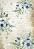 Декупажна хартия Stamperia - Сини цветя - A4 от колекцията Cosy Christmas - 