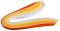 Квилинг ленти Ем Арт - Бяло, жълто и оранжево - 200 броя, 90 g/m<sup>2</sup> - 