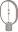 LED  DesignNest Heng Balance Lamp Ellipse Mini Plastic DH0098LG 3 W - 35 lm - 