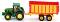 Трактор с ремарке - John Deere - Метална играчка от серията "Super: Agriculture" - 