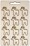 Еленчета от шперплат Слънчоглед - 12 броя с размери 2.5 x 2.8 cm - 