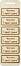 Табелки от шперплат Слънчоглед - Честита Нова Година - 6 броя с размери 6 x 2.4 cm - 