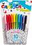 Цветни химикалки Carioca Fiorella - 10 цвята - 