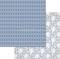 Хартии за скрапбукинг - Сини орнаменти и цветя - 30.5 x 30.5 cm - 