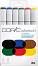 Двувърхи маркери Copic Bold Primiries - 6 цвята от серията Sketch - 