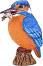 Фигурка на птица Синьо рибарче Papo - От серията Животните в гората - 