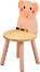 Детско дървено столче с облегалка Bigjigs Toys - Прасенце - От серията Tidlo - 