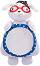 Плюшено зайче - Blue Heart - Бебешка играчка с огледало от серията "Love Rome" - 