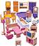 Мебели за куклена къща - Дървен комплект за игра - 