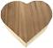 Дървена кутия New Art - Сърце - 10.5 / 10.5 / 7 cm - 