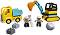 LEGO: Duplo - Камион и верижен багер - Детски конструктор - 