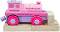 Розов локомотив с релси Bigjigs Toys - От серията Rail - играчка