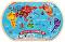 Карта на света - Дървен пъзел от 36 части с подложка - 