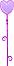 Опорна пръчка за цветя и орхидеи Plastia - Сърце - С дължина 60 cm - 