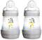 Бебешки шишета за хранене с широко гърло - Easy Start Anti-Colic 160 ml - Комплект от 2 броя със силиконови биберони размер 1 за бебета от 0+ месеца - 