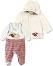 Бебешки комплект Sterntaler - Суитшърт, гащеризон и блуза, от колекцията Stanley - 