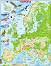 Карта на Европа - Образователен пъзел в картонена подложка - 