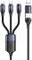  3  1 USB-C / USB-A male  USB-C, Micro USB, Lightning Usams U71 - 1.2 m - 