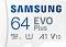 Micro SDXC   64 GB Samsung EVO Plus - A2, UHS-I, U3, V30  SD  - 