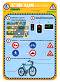 Тестови задачи по безопасност на движението по пътищата: Тестова карта за 3. клас - 1. срок - Комплект от 10 броя - 