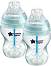 Бебешки шишета Tommee Tippee - 2 броя x 260 ml, от серията Advanced Anti-Colic Plus, 0+ м - 