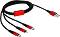 ����� �� ��������� 3 � 1 USB-A ��� USB-C / Lightning / USB Micro-B DeLock - 1 m - 