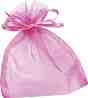 Торбичка за подарък от органза - розова - 