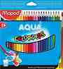 Акварелни моливи Maped - 24 цвята с четка от серията Color' Peps - 