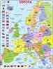 Карта на Европа - Образователен пъзел от 48 части в нестандартна форма - 