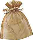 Торбичка за подарък от органза KPC - Цвят сепия - 