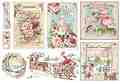 Декупажна хартия - Розова Коледа - Размери 50 x 35 cm - 