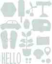 ����� �� ������ �� ��������� Sizzix Summer Time - 7 ���� �� 0.6 �� 5.4 cm - 