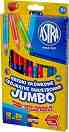Двустранни цветни моливи Astra S.A. Jumbo - 12 броя в 24 цвята - 