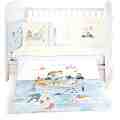 Бебешки спален комплект 6 части Kikka Boo - За легла 60 x 120 или 70 x 140 cm, от серията The Fish Panda - 
