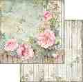 Хартия за скрапбукинг Stamperia - Цветя и пеперуди - 30.5 x 30.5 cm от колекцията House of Roses - 