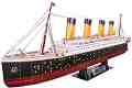 Титаник - Светещи 3D пъзели от 266 картонени части - 