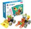 Детски конструктор - Трактор и мотокар 2 в 1 - Комплект от 53 елемента от серията "Build and Play" - 