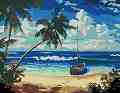 Рисуване по номера Rosa - Лодка на плажа - 45 x 35 cm - 