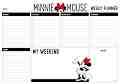 Седмичен планер за деца - Minnie Mouse - Формат A4 - 