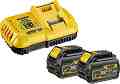 ������������ ������� � ������� DeWalt 18 / 54 V, 2 / 6 Ah - 2 ������� �� ������� XR Flexvolt - �������
