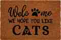   My Garden Welcome we hope you like cats - 60 / 40 / 1.5 cm - 