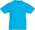   Fruit of the Loom - Azure Blue - 100 % ,   Kids Valueweight - 