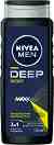 Nivea Men Deep Sport Shower Gel 3 in 1 -      ,      Nivea Men -  